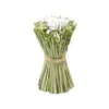 ROSE ET FLEURS SECHEES DANS GERBE BLANC