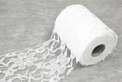 ROULEAU DENTELLE 10 CM X 10M BLANC
