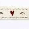 RUBAN COTON COEURS ROUGE 1.5 CM X 2 M
