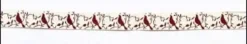 RUBAN COTON OISEAUX ROUGE 1.5 CM X 2 M