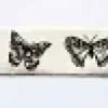 RUBAN COTON PAPILLONS NOIR 1.5 CM X 2 M