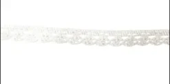 RUBAN DENTELLE COTON BLANC FLEUR 1CMX2M