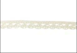 RUBAN DENTELLE COTON ECRU FLEUR 1CMX2M