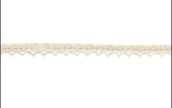 RUBAN DENTELLE COTON ECRU POINTE 1CMX2M