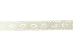 RUBAN DENTELLE COTON ECRU ROSACE 1.6CMX2M
