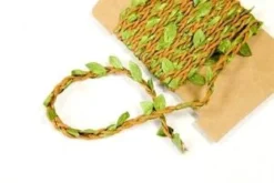 RUBAN FEUILLE BICOLORE 2M NATUREL