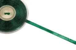 RUBAN SATIN SIMPLE FACE 6MM X 25M VERT SAPIN