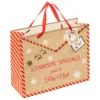 SAC CADEAU CHER PERE NOEL D.32.4X12.7X26CM