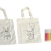 SAC COTON ET 6 FEUTRES ET 45 STICKERS STRASS