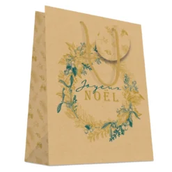 SAC KDO KRAFT DORE A CHAUD OR MF 26X32CM SUR CRAVATTE