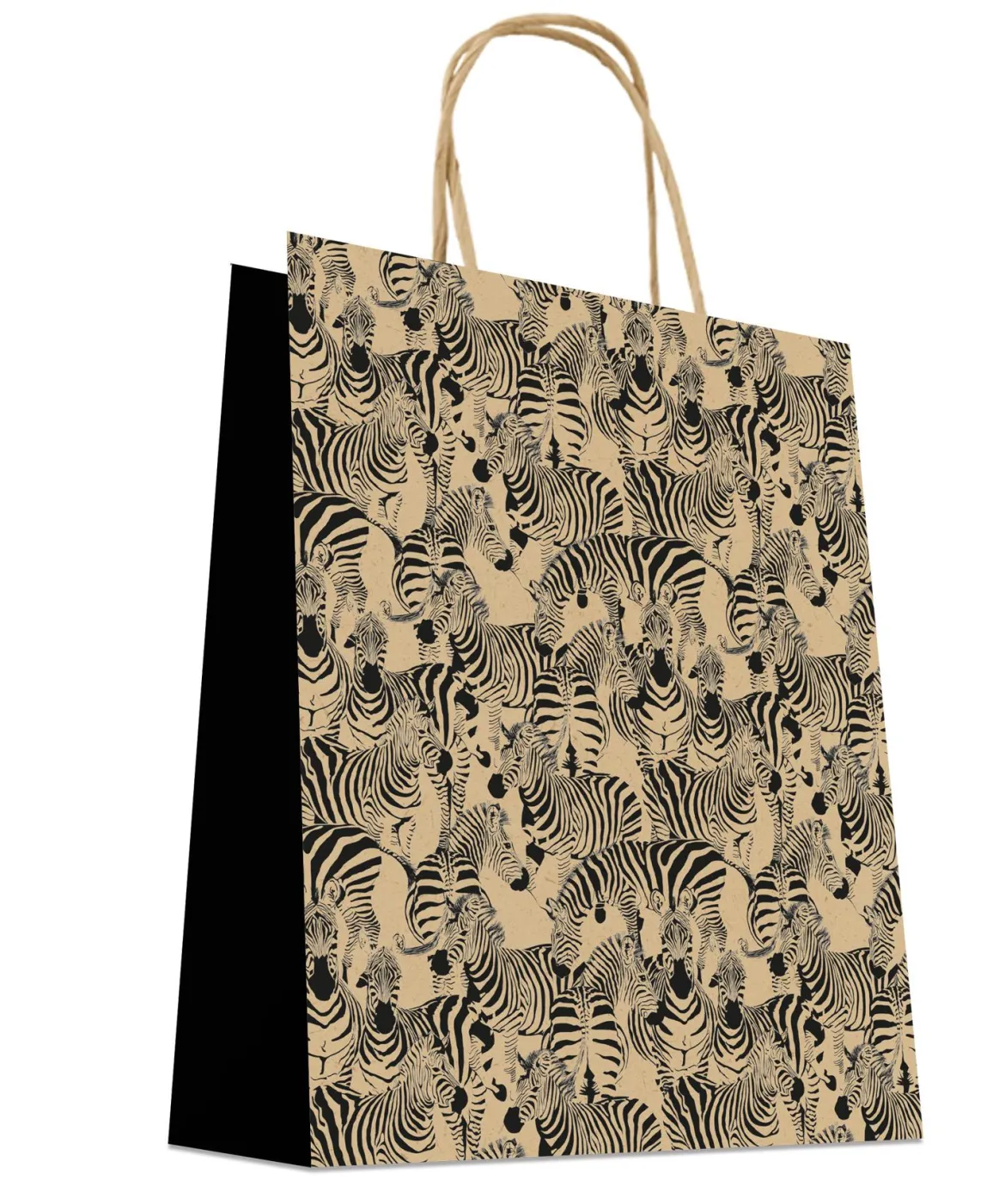SAC CABAS HERBE ZEBRE 24X12X32CM
