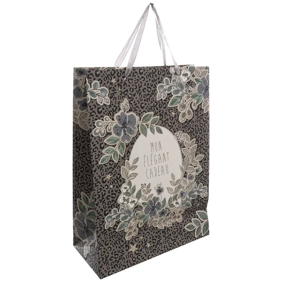 SAC CADEAU IMPRIME GRANDE TAILLE MANOIR D HIVER