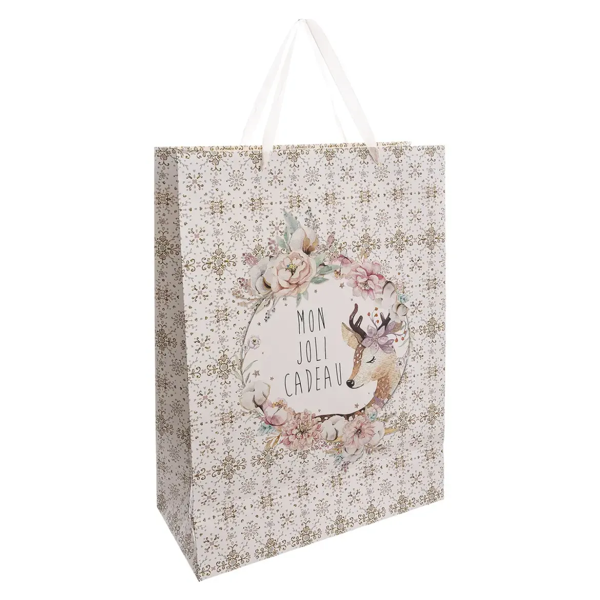 SAC CADEAU IMPRIME GRANDE TAILLE DOUCEUR DES NEIGES