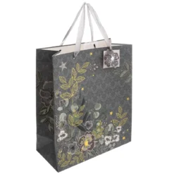 SAC CADEAU MANOIR HIVER D.26.7X12.5X33CM