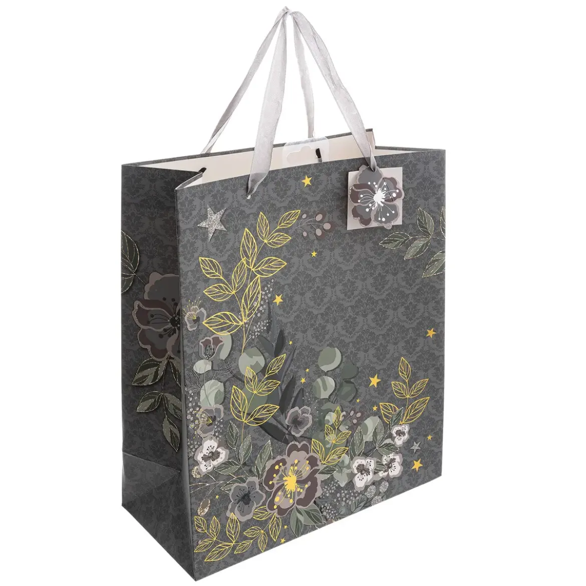 SAC CADEAU MANOIR HIVER D.26.7X12.5X33CM