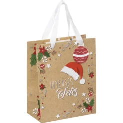 SAC CADEAU NOEL KRAFT D.17.8X9.8X22.9CM