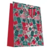 SAC CADEAU NOEL LUTINS ROUGE VERT 32X40CM