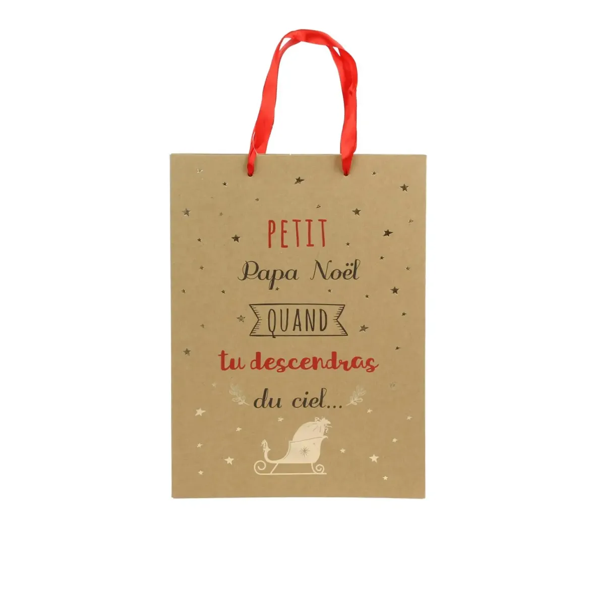 SAC CADEAU NOEL 21.5X8X28.5CM