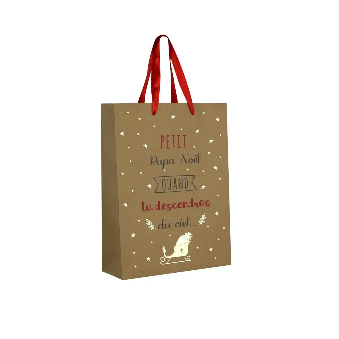 SAC CADEAU NOEL 21.5X8X28.5CM