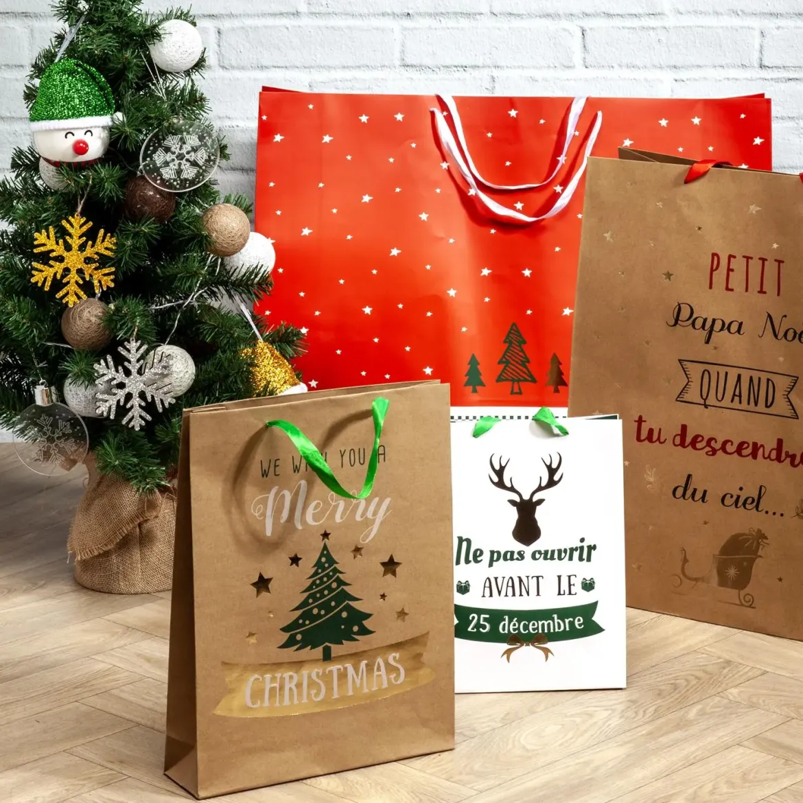 SAC CADEAU NOEL 28X8X37CM