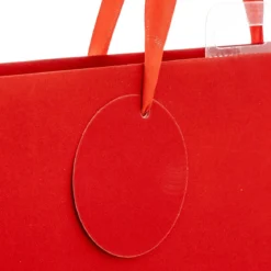 SAC CADEAU PAILLETTE ROUGE D.26.7X13.7X33CM