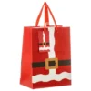 SAC CADEAU PERE NOEL PAILLETTES D.18X10X23CM
