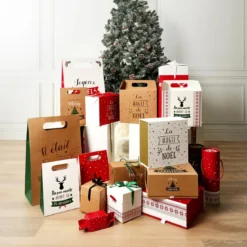 SAC CADEAU PLIABLE NOEL 27X14X24CM
