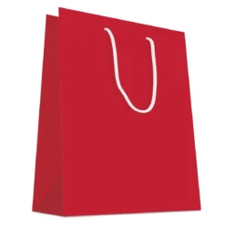 SAC CADEAU UNIS ROUGE MAT GRAND FORMAT