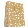 SAC CADEAUX KRAFT DORURE CHAUD POIS OR BLANC 18X23CM