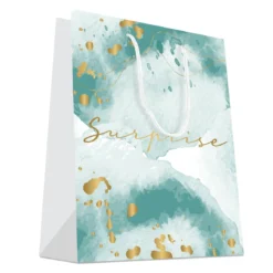 SAC CADEAUX SURPRISE DORE A CHAUD 32X40CM
