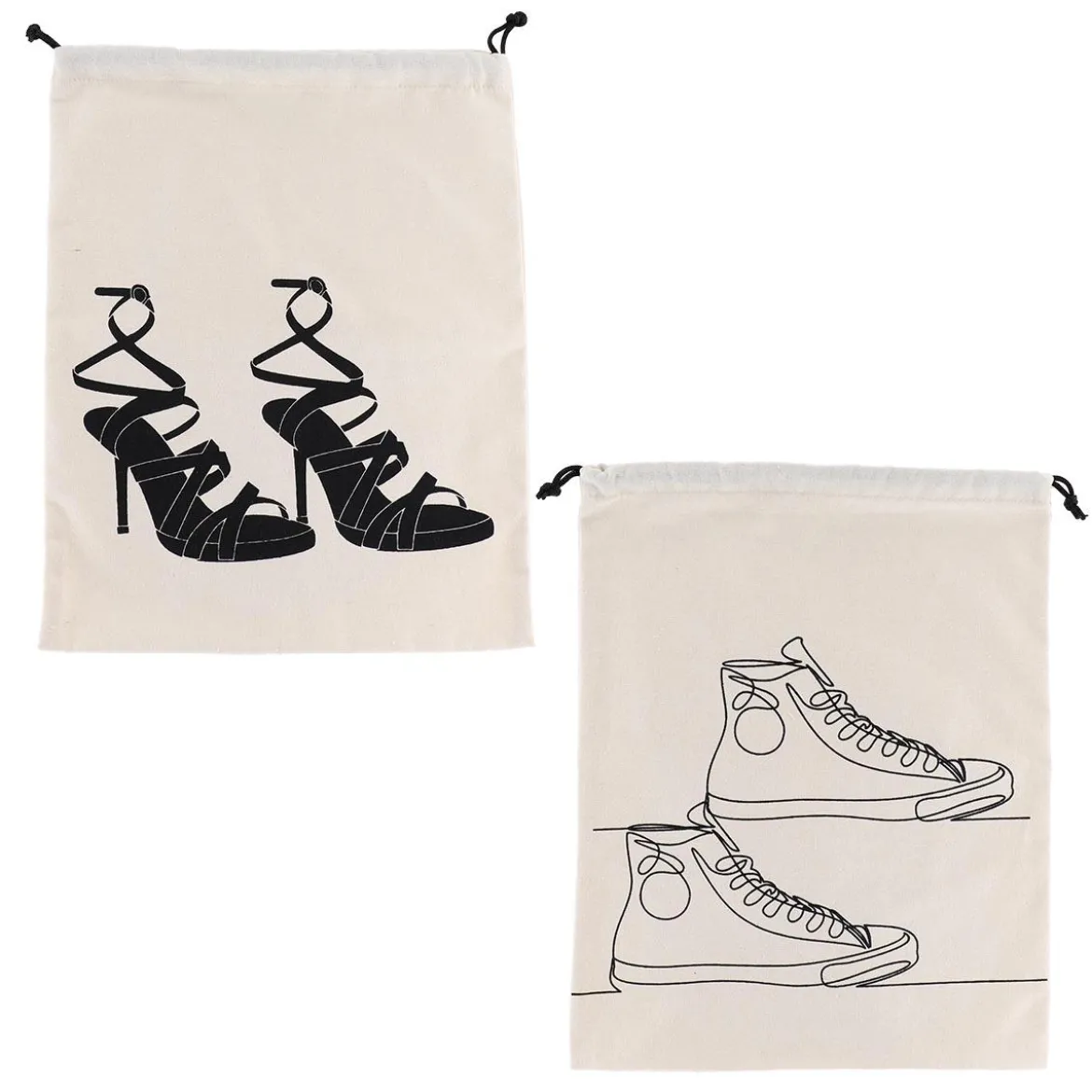 SAC CHAUSSURES VOYAGE IMPRIME HOMME FEMME NATUREL