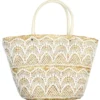 SAC DE PLAGE BLANC ET NATUREL L38XH25CM