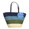 SAC DE PLAGE RAYURES BLEUS L52XW20XH30CM