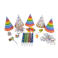 SACHET COTILLONS 5 PERSONNES CHAPEAUX SARBACANES SERPENTINS