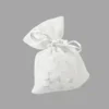 SACHET TOILE PASTEL X4 PIECES BLANC