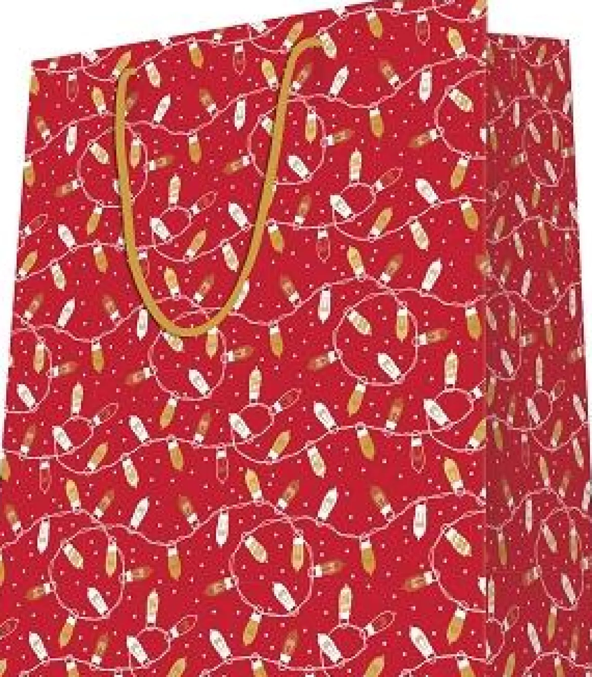 SAC KDO DORE ROUGE A CHAUD GUIRLANDES MF 26X32CM