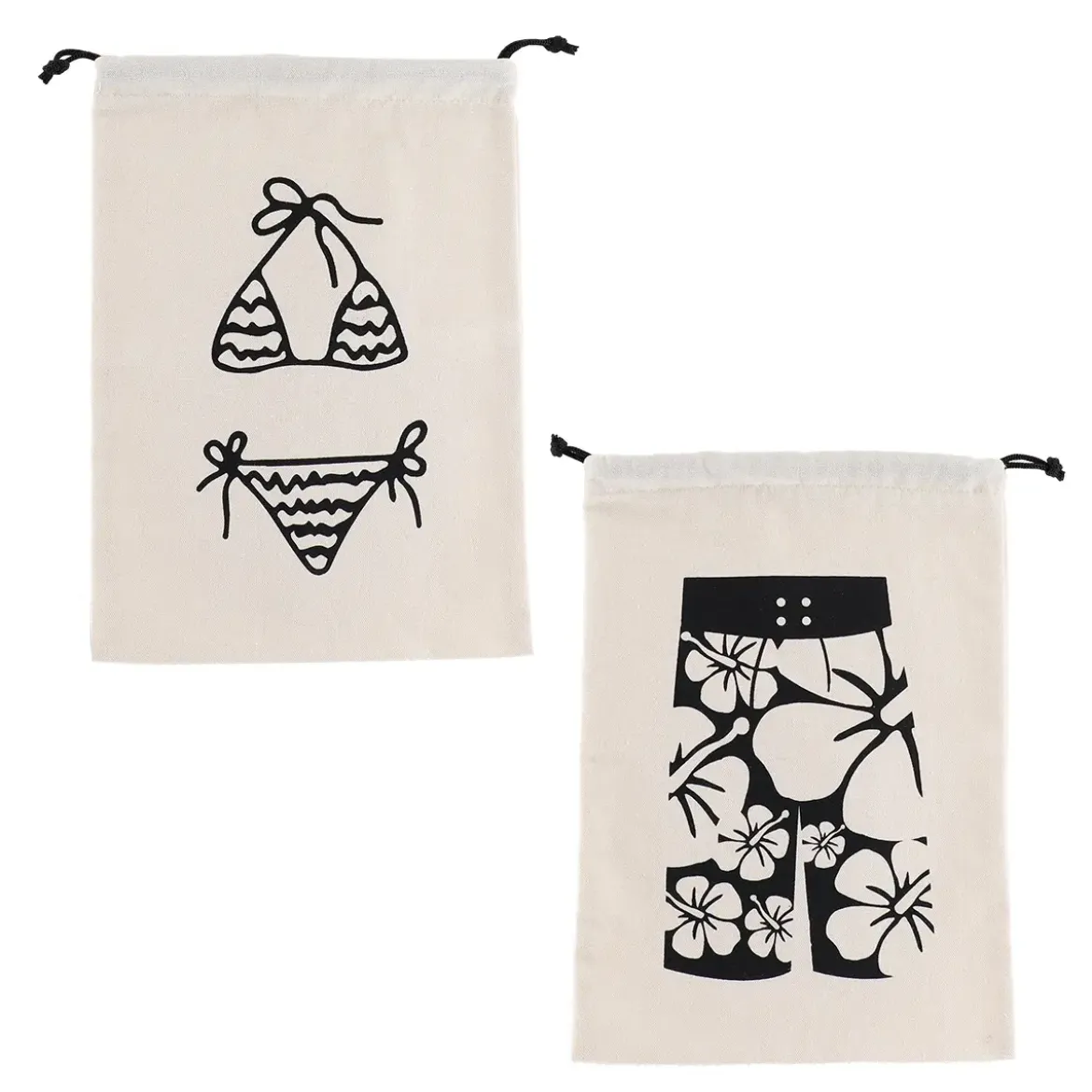 SAC MAILLOTS BAIN VOYAGE IMPRIME HOMME FEMME NATUREL