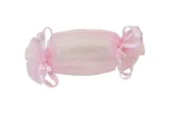 SAC ORGANZA FORME BONBON X6 PIECES ROSE