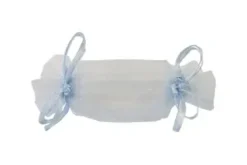 SAC ORGANZA FORME BONBON X6 PIECES BLEU
