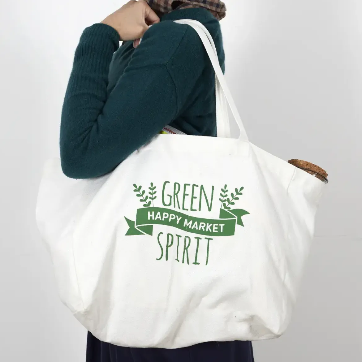 SAC SHOPPING MULTIPOCHE COTON 40X21X29.5CM