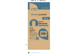 50 SACS POUBELLE 10L SALLE DE BAIN