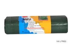 10 SACS POUBELLE 100L VERT