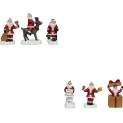 SANTON VILLAGE DE NOEL PERE NOEL X3 PIECES