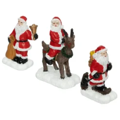 SANTON VILLAGE DE NOEL PERE NOEL X3 PIECES