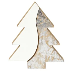 SAPIN A POSER BLANC ARGENT