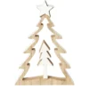 SAPIN AVEC ETOILE BOIS BLANC A POSER H17CM