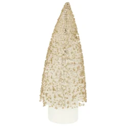 SAPIN BLANC OR 8 LEDS H.20CM