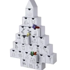 SAPIN DE L AVENT 35CM NOIR BLANC