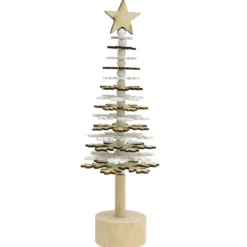 SAPIN NOEL ROTATIF BOIS 10X28CM