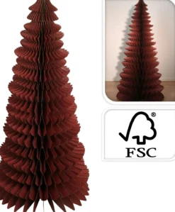 SAPIN ORIGAMI ROUGE 120CM
